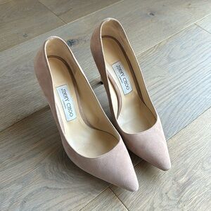 Jimmy Choo love 85 Suede Pumps size 37.5 made in Italy. Neutral suede